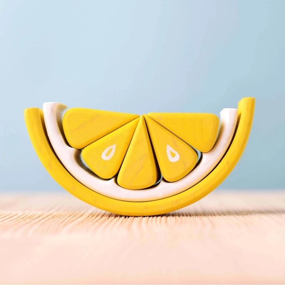 Bumbu Toys Arch Wood Stacker - Lemon - Picture 9 of 15